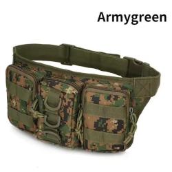 Equipement airsoft/militaire - Sac de ceinture imperm&eacute;able en tissu Oxford - Armygreen