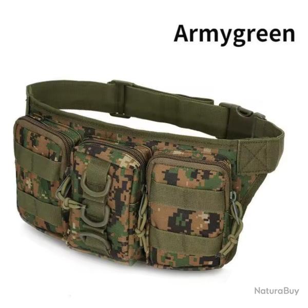 Equipement airsoft/militaire - Sac de ceinture imperm�able en tissu Oxford - Armygreen (2)