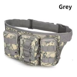 Equipement airsoft/militaire - Sac de ceinture imperm&eacute;able en tissu Oxford - Grey (3)