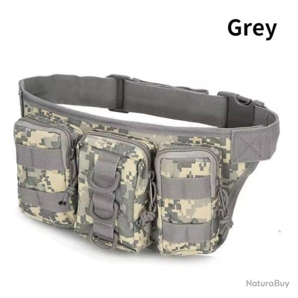 Equipement airsoft/militaire - Sac de ceinture imperm�able en tissu Oxford - Grey (4)