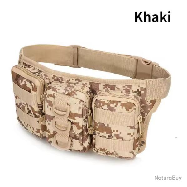 Equipement airsoft/militaire - Sac de ceinture imperm�able en tissu Oxford - Khaki (3)