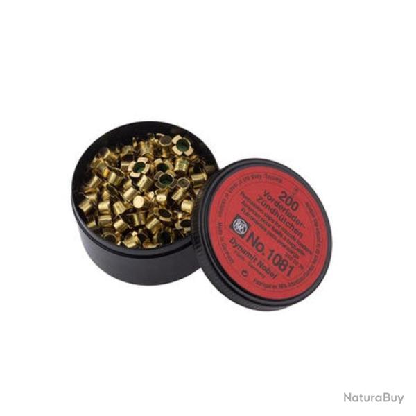 Amorces � poudre noire RWS 1081 pour fusil 4 ailettes 6.12 mm