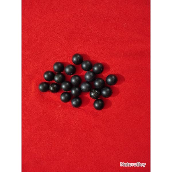 Balles de D�fense, Entrainement ou loisirs en Caoutchouc de calibre 18mm pour adaptateur ou recharge