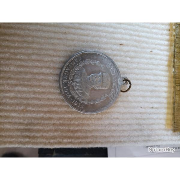 M�daille G�n�ral JOFFRE, Campagne 1914-1915. J'Offre Cette Mascotte au Soldat