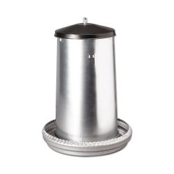 Mangeoire volaille &agrave; tr&eacute;mie m&eacute;tal galvanis&eacute; 18 kg