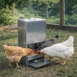 Mangeoire m&eacute;tallique anti nuisibles 12 kg