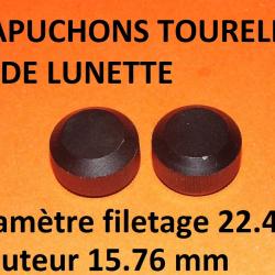 paire capuchons de tourelle de lunette diam&egrave;tre filetage 22.40 mm - VENDU PAR JEPERCUTE (STO32)