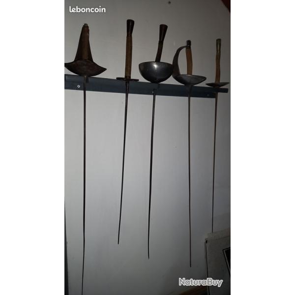 EPEES ET SABRE D'ESCRIME