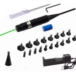 Collimateur de r&eacute;glage vert calibre 0.177 jusqu'&agrave; calibre 12 avec chargeur