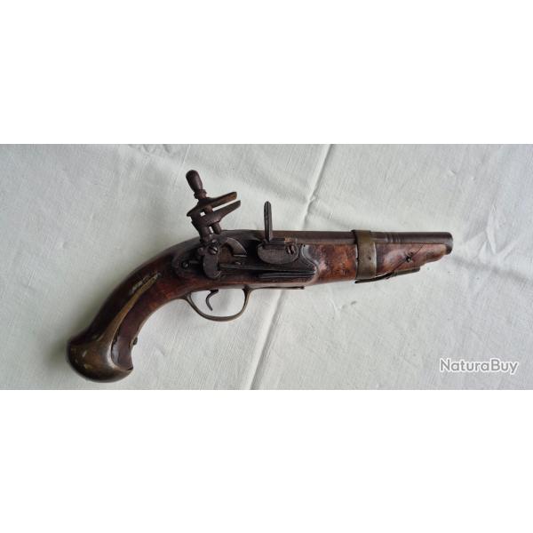Pistolet a silex ancien platine a la miquelet