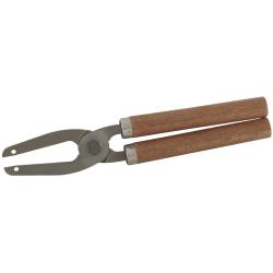Vente Flash ! 90005 Poign&eacute;e pour moule &agrave; balles 6 et 18 cavit&eacute;s. Manche bois, pince en acier