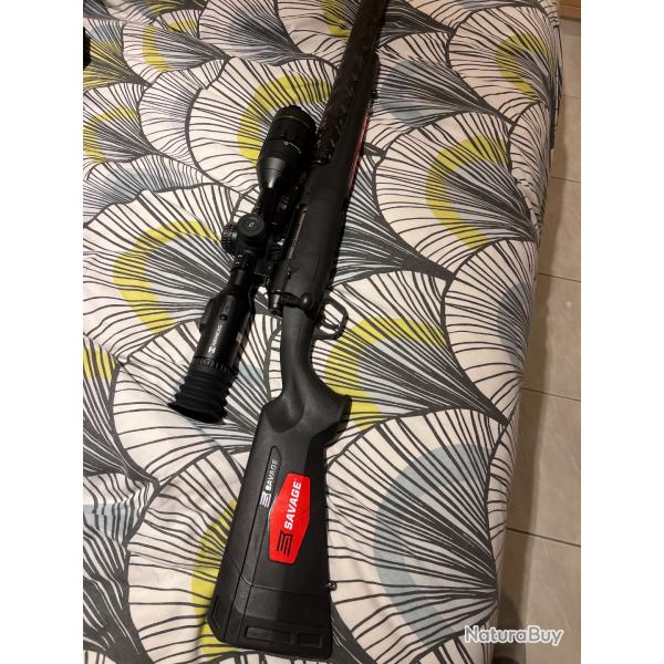 Savage 222 silence et lunette de nuit HIK MICRO