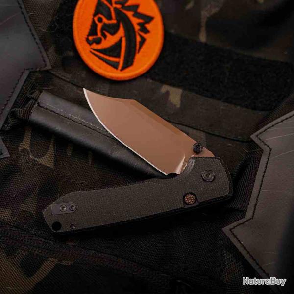 Couteau Vosteed Raccoon 2.0 Lame Acier 14C28N Manche Black Micarta Top Liner Lock IKBS VOSA2926