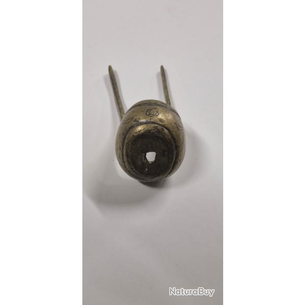 CALOTTE DE PISTOLET A SILEX ANCIEN N1