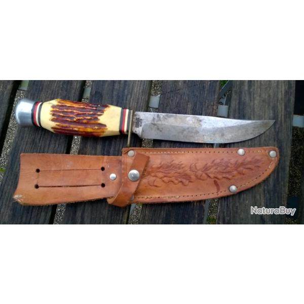 VINTAGE ANN�ES 50/60 COUTEAU DE CHASSE OU SCOUT  ERN SOLINGEN GERMANY