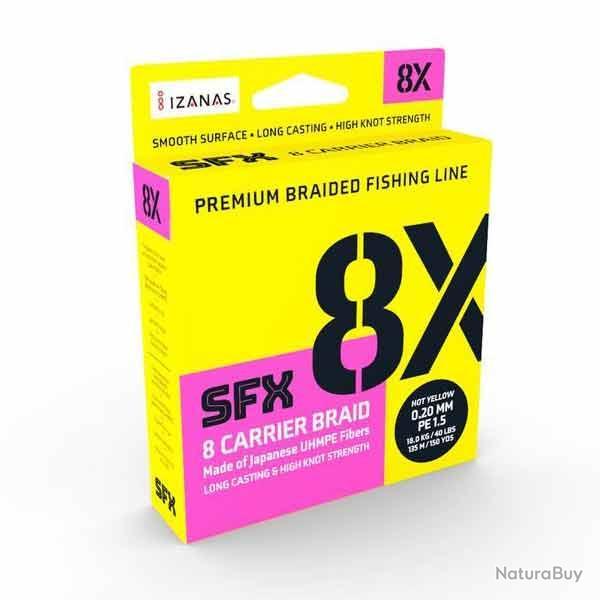 Tresse Sufix Sfx 8 Carrier Braid 135m Hot Yellow 0.148mm