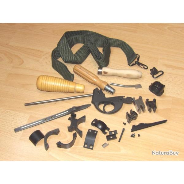 LOT manches outil a quadriller colliers embases eaw bretelle bande battue support guidon pontet...