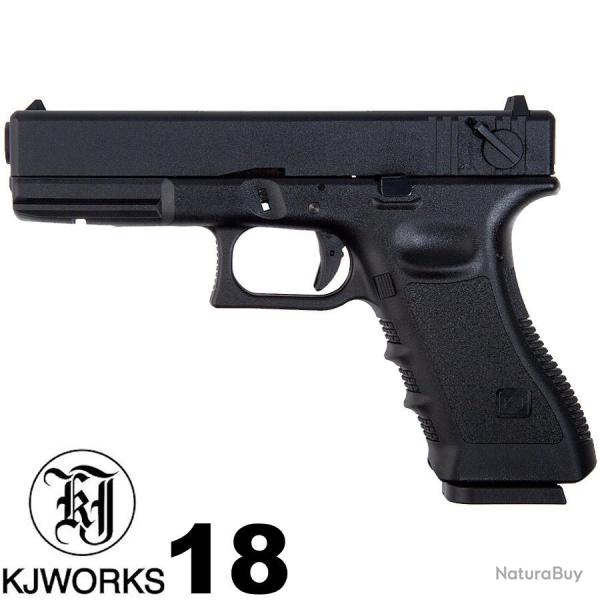 Pistolet airsoft CO2 KJ Works KP-18 type Glock 18 full auto