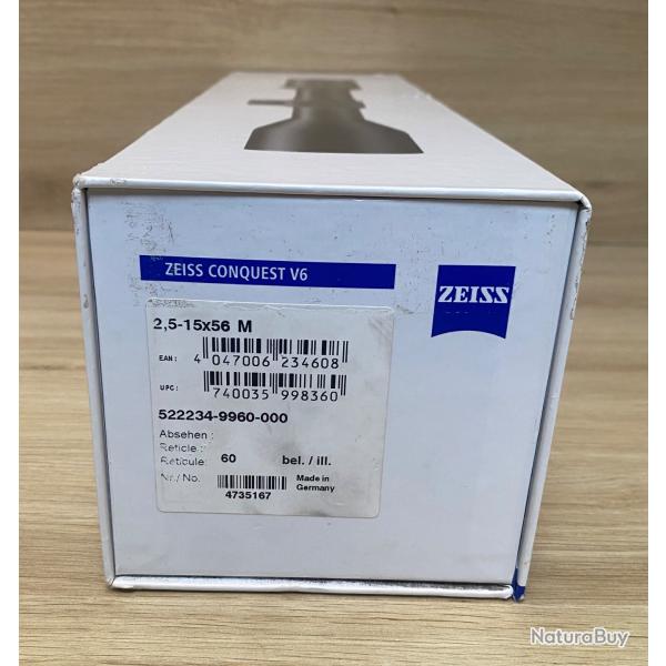 LUNETTE DE VIS�E ZEISS CONQUEST V6 2,5-15X56