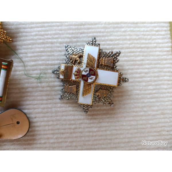 Broche Grand Croix M�daille Ordre M�rite A�ronautique Division Blanche, Espagne