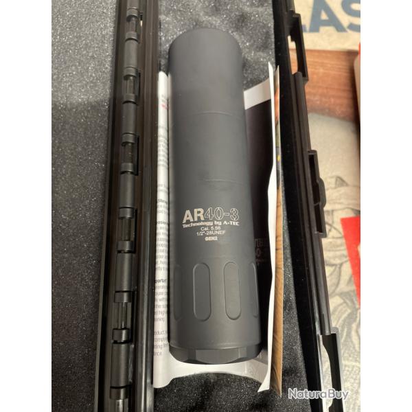 Destockage Mod�rateur A-Tec AR40-3 Gen2 Cal .223 1/2-28UNEF Neuf