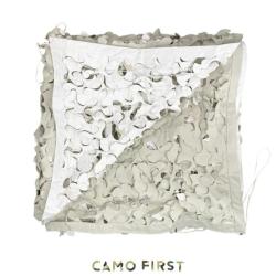 Filet camouflage blanc S-Cut 2 &times; 2 m : ombrage 80 %, filet camo robuste et renforc&eacute;