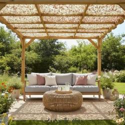 Filet de camouflage Camo First&reg; S-Cut d&eacute;sert 2 m x 2 m : ombrage 80 % et style militaire