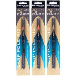 DRENNAN LIGNE MONT&Eacute;E AS5 CARP POLE RIG DRENNAN 0,30gr 0,22mm 12 2,5m