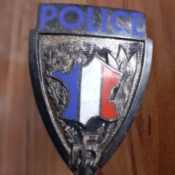 Ancien insigne de casque de la police, grand format
