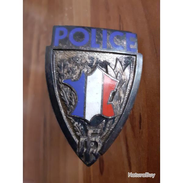 Ancien insigne de casque de la police, grand format