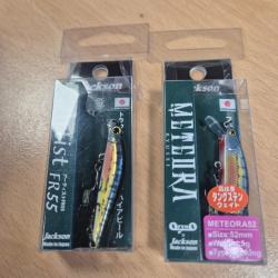 LOT LEURRE TRUITE - JACKSON - METEORA 52 / ARTIST 55 - COLORIS VAIRON NUPTIAL