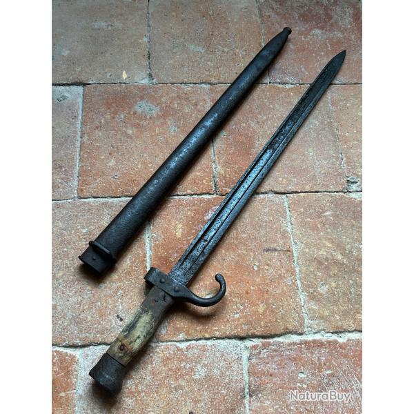 Ba�onnette fran�aise Berthier 1892 1er type monomatricule - WW1 (2)