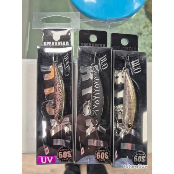 LOT 3 LEURRES TRUITE DUO RYUKI SPEARHEAD 60S