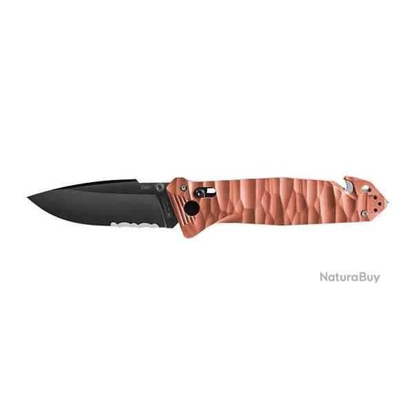 Couteau pliant TB Outdoor CAC S200 Mixte Toxifi� - 3 fonctions - Corail