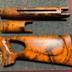 Crosse trou de pouce et devant complet orange camo pour verney-carron impact la