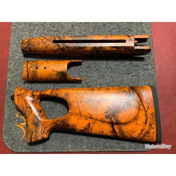 Crosse trou de pouce et devant complet orange camo pour verney-carron impact la