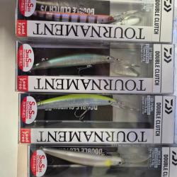 LOT 4 LEURRES - DAIWA - DOUBLE CLUTCH TOURNAMENT 75MM 5.0GR SUSPENDING
