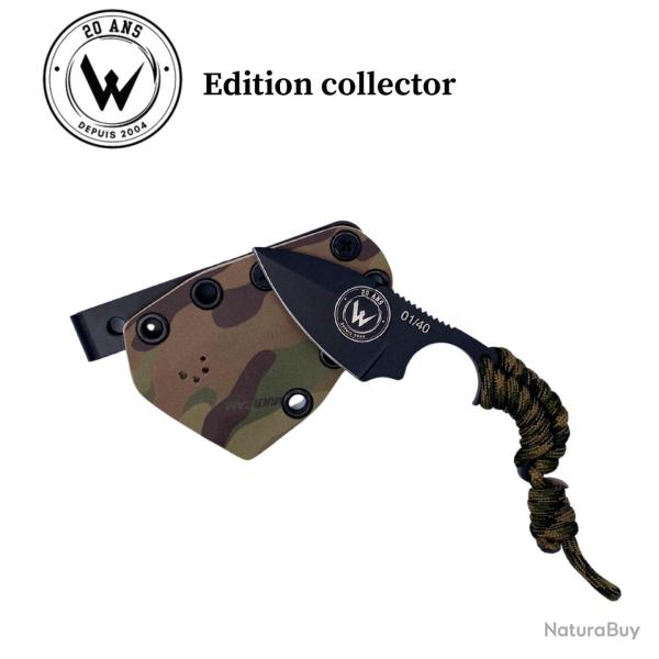 COUTEAU DE SURVIE WILDSTEER KRILL EDITION COLLECTOR LAME EPOXY NOIRE PLEINE