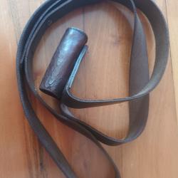 Etui porte-drapeau cuir