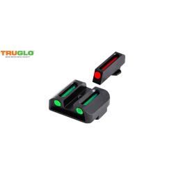 Hausse fixe & Guidon Fibre Optique Truglo - TG131G1 - Pour Glock (Bas) 788130080733