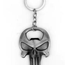 Porte-cl&eacute;s crane Punisher d&eacute;capsuleur m&eacute;tal argent&eacute; - Livraison gratuite