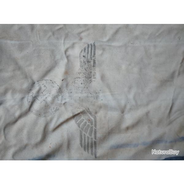 Militaria allemand 39/45 sac a farine toile jute dans son jus