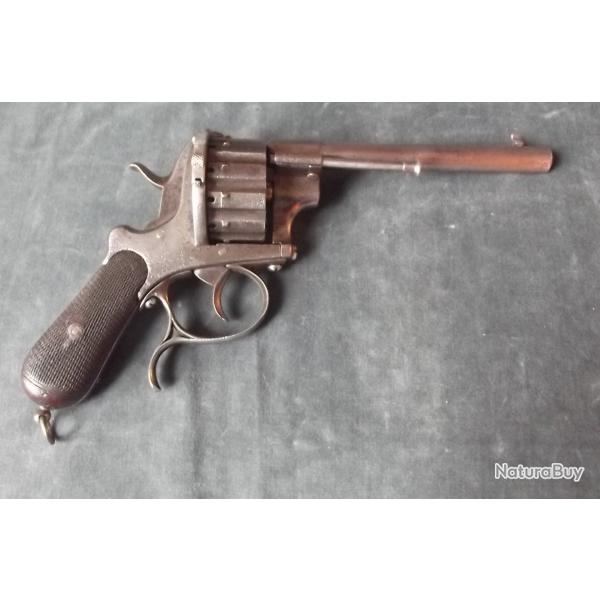 REVOLVER A BROCHE LEFAUCHEUX TYPE CHAINEUX, 12 COUPS, CALIBRE 9 MM.
