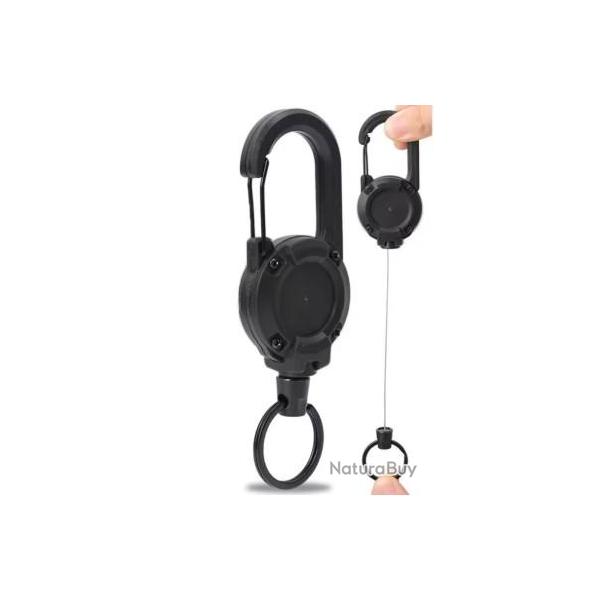 Mousqueton porte-cl�s antivol Noir - Livraison gratuite