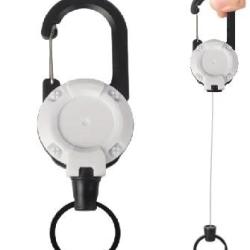 Mousqueton porte-cl&eacute;s antivol Blanc - Livraison gratuite