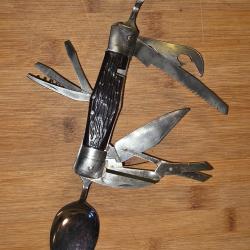 Couteau pliant multilames (11) - made in Japan - ann&eacute;es 60