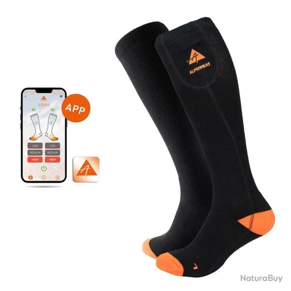 ALPENHEAT Chaussette Chauffantes FIRE-SOCKS APP L