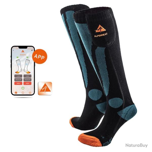 Chaussettes Chauffantes FIRE-SkiSocks APP XL