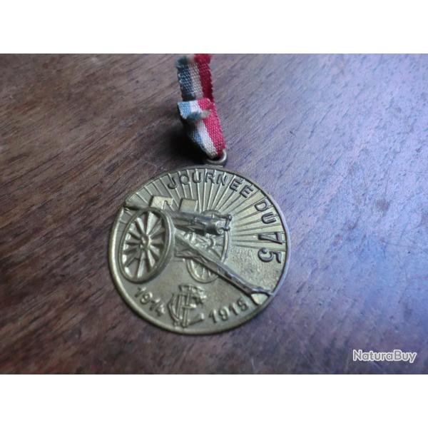 m�daille d�coration  journ�e du 75   1914 / 1915