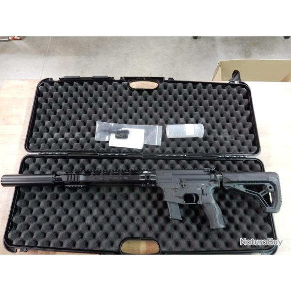 CARABINE ADC AR9 CAL 9X19 + SILENCIEUX SKM + MALLETTE OCCASION PARFAIT ETAT